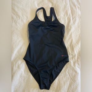New UNOW- Women Pro Training One-Piece Racerback Swimsuit Black, Size Small/Med